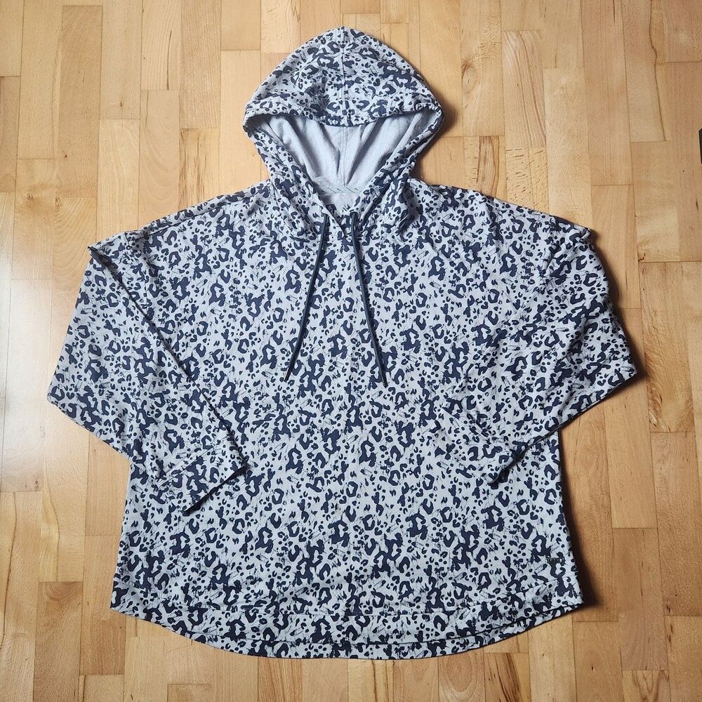 Marc New York Performance Printed Gray Black Hoodie Sweatshirt, Women's, XXL